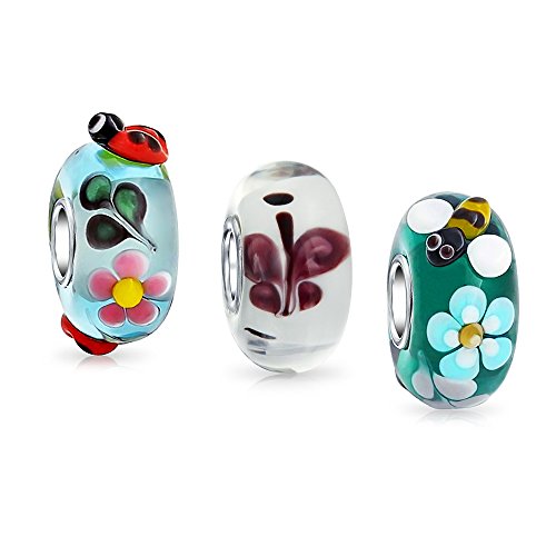 Gemischtes Garten Insekten Set Bundle .925 Sterling Silber Kern Durchscheinend Mehrfarbig 3D Lampenarbeit Murano Glas Marienkäfer Schmetterling Hummel Charm Perlen Spacer Passend Für Armband ager Gemischtes Garten Insekten Set Bundle .925 Sterling Silber Kern Durchscheinend Mehrfarbig 3D Lampenarbeit Murano Glas Marienkäfer Schmetterling Hummel Charm Perlen Spacer Passend Für Armband ager von Bling Jewelry