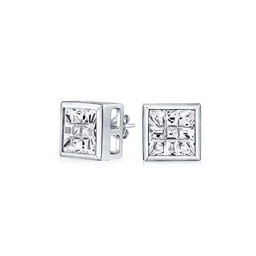 Geometrische Quadrat AAA CZ Zirkonia Im Bezel Set Schachbrett Unsichtbarer Schliff Ohrstecker Für Männer .925 Sterlingsilber 6 MM Geometrische Quadrat AAA CZ Zirkonia Im Bezel Set Schachbrett Unsichtbarer Schliff Ohrstecker Für Männer .925 Sterlingsilber 6 MM von Bling Jewelry