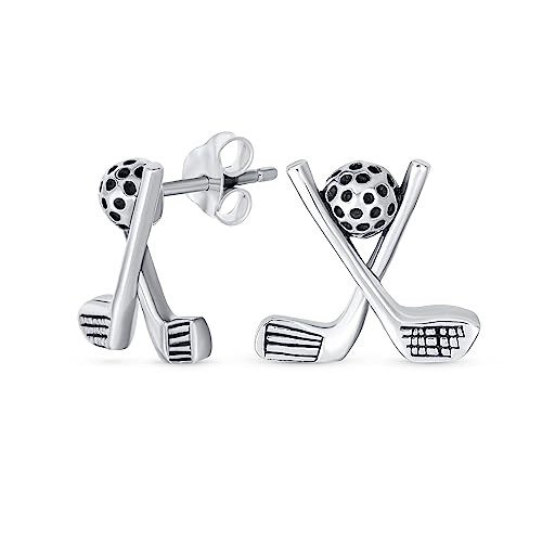 Golfer Geschenk Golf Club Ball Sport Sportler Golf Ohrstecker Für Frauen Oxidiert .925 Sterlingsilber Schmuck Geschenke Für Frauen Golfer von Bling Jewelry