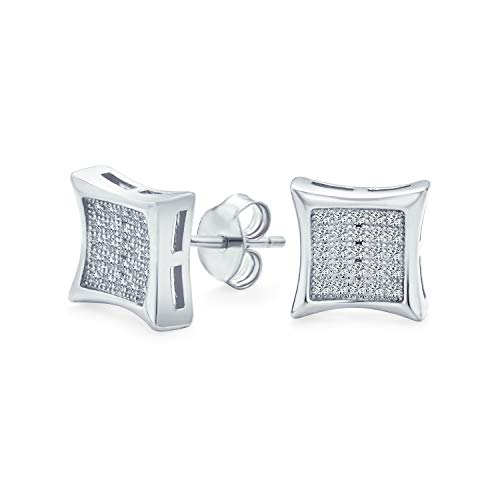 Quadratische Cubic Zirconia Cz Micro Pave Kite Ohrstecker Für Frauen Für Männer .925 Sterling Silber 5Mm von Bling Jewelry