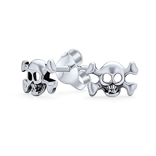 Karibische Piratenskelett Goth Totenkopf Ohrstecker Unisex-Stil für Männer, Frauen, Biker, Punkrocker, Teenager. Gefertigt aus .925 Sterlingsilber. Karibische Piratenskelett Goth Totenkopf Ohrstecker Unisex-Stil für Männer, Frauen, Biker, Punkrocker, Teenager. Gefertigt aus .925 Sterlingsilber. von Bling Jewelry