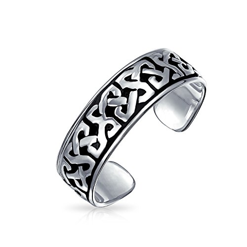 Personalisierter Pinky Midi Keltischer Trinity Band Zehenring Für Frauen Teenager Oxidiertes .925 Silber Sterling Verstellbar Anpassbar von Bling Jewelry