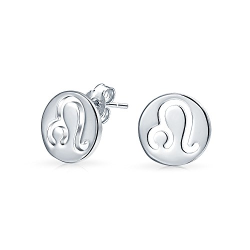 Kleine Runde Astrologie Leo Horoskop Sternzeichen Ohrstecker Für Teenager Für Frauen .925 Sterling Silber 12 Geburt Monat Zeichen von Bling Jewelry