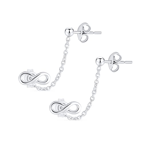 Liebesknoten Unendlichkeitssymbol Doppelt Durchbohrter Knorpel Ohrläppchen Helix Kette & Ohrstecker Ohrringe Für Frauen .925 Sterlingsilber von Bling Jewelry