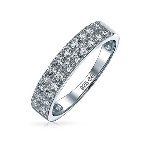 Micro Pave Cubic Zirconia Aaa Cz Stapelbar Jahrestag Hochzeit Band Ring Für Frauen .925 Sterling Silber 3Mm von Bling Jewelry