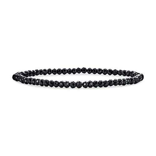 Mini Dainty Winzige Petite Seed Caviar Bead Stacking Round Faceted Genuine Natural Edelstein Black Spinel Ball Stackable Strand Stretch Armband Für Frauen Teen Einstellbar Mini Dainty Winzige Petite Seed Caviar Bead Stacking Round Faceted Genuine Natural Edelstein Black Spinel Ball Stackable Strand Stretch Armband Für Frauen Teen Einstellbar von Bling Jewelry