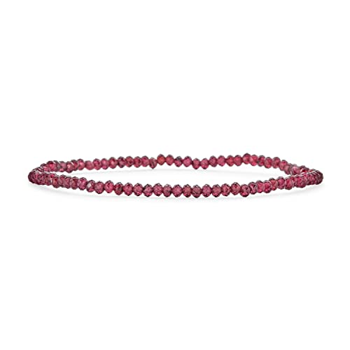 Bling Jewelry Mini Dainty Winzige Petite Seed Caviar Bead Stacking Round Faceted Genuine Natural Edelstein Red Garnet Ball Stackable Strand Stretch Armband Für Frauen Teen Einstellbar Bling Jewelry Mini Dainty Winzige Petite Seed Caviar Bead Stacking Round Faceted Genuine Natural Edelstein Red Garnet Ball Stackable Strand Stretch Armband Für Frauen Teen Einstellbar von Bling Jewelry