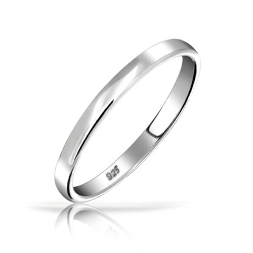 Minimalistische Einfache .925 Sterling Silber Paare Ehering Ring Oder Daumen Ring Für Frauen Für Männer 3Mm von Bling Jewelry