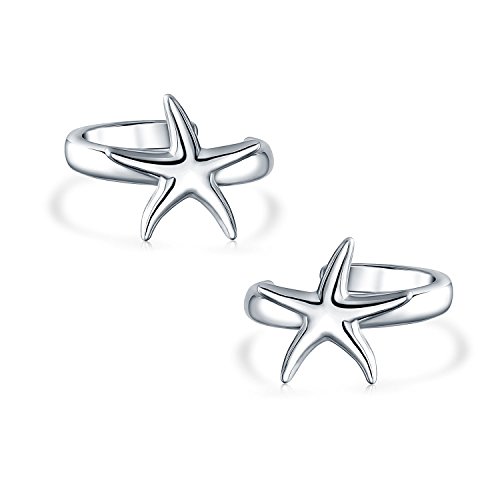 Minimalistische Nautischen Strand Seestern Knorpel Ohrschellen Clip Wrap Helix Nicht Durchbohrt Ohrringe Für Frauen Sterling Silber von Bling Jewelry