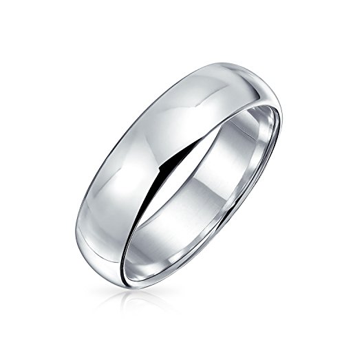 Minimalistisch Schlicht Einfach .925 Sterling Silber Kuppel Hochzeit Band Ring Für Frauen Für Männer 5Mm von Bling Jewelry