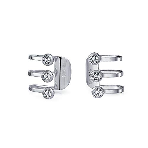 Minimalistische Geometrische Drei CZ Fassung Wrap Helix Streifen Bar Linie Dreifachband Knorpel Ohrmanschetten Ohrringe Aus .925Er Sterlingsilber Minimalistische Geometrische Drei CZ Fassung Wrap Helix Streifen Bar Linie Dreifachband Knorpel Ohrmanschetten Ohrringe Aus .925Er Sterlingsilber von Bling Jewelry