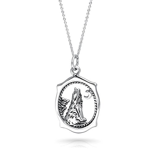 Bling Jewelry Mittel Oval Tier Totem Amulett Wicca Schmuck Halbmond Und Sterne Werwolf Himmlischen Heulenden Wolf Halskette Anhänger Für Frauen Jugendliche Oxidiert .925 Sterling Silber Bling Jewelry Mittel Oval Tier Totem Amulett Wicca Schmuck Halbmond Und Sterne Werwolf Himmlischen Heulenden Wolf Halskette Anhänger Für Frauen Jugendliche Oxidiert .925 Sterling Silber von Bling Jewelry
