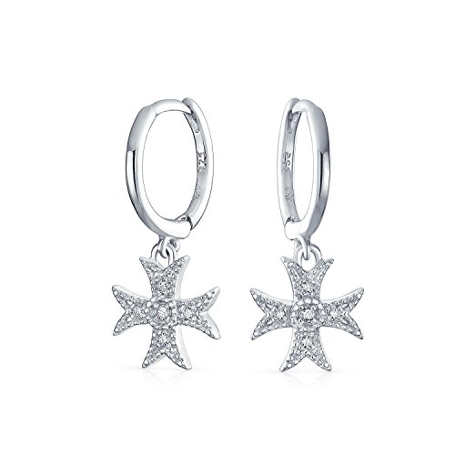 Pave Cubic Zirconia CZ Ancient Religiösen Freimaurer Tempelritter Fleur De Lis Malteser Kreuz Huggie Hoop Für Frauen Teens Removable Interchangeable Charms .925 Sterlingsilber Pave Cubic Zirconia CZ Ancient Religiösen Freimaurer Tempelritter Fleur De Lis Malteser Kreuz Huggie Hoop Für Frauen Teens Removable Interchangeable Charms .925 Sterlingsilber von Bling Jewelry