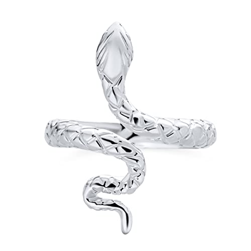 Personalisieren Garten Tier Haustier Reptil Ägyptischen Stack Wrap Bypass Spule Serpent Snake Ring Band Für Frauen Teen .925 Sterling Silber Customizable von Bling Jewelry