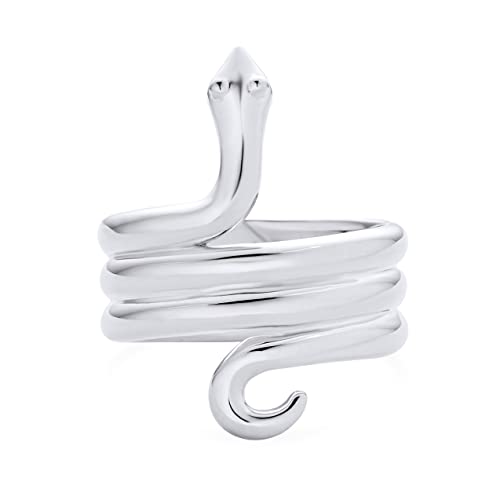 Personalisieren Garten Tier Haustier Reptil Ägyptischen Stack Wrap Coil Serpent Snake Ring Band Frauen Für Teenager .925 Sterling Silber Customizable von Bling Jewelry