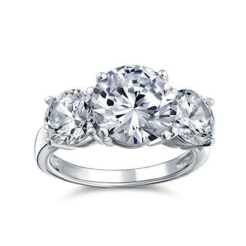 Personalisieren Sie 3Ctw Aaa Cz Runde Solitaire Cut Abschlussballise Ring Cubic Zirconia Vergangenheit Gegenwart Zukunft Drei Stein Verlobungsring Für Frauen .925 Sterling Silber Brauchizable von Bling Jewelry