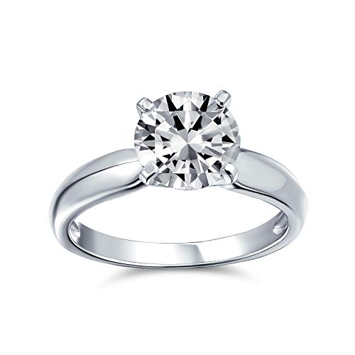 Personalisieren Sie Das Zeitlose Versprechen 2.75-3Ct Aaa Cz Rund Brillantschliff Solitär Verlobungsring Für Frauen Schlichtes Dünnes Band .925 Sterling Silber Anpassbar von Bling Jewelry