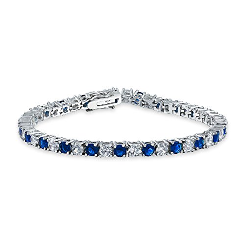 Bling Jewelry Königsblau Weiß Abwechselnd Simulierten Saphir Runde Cubic Zirconia 12,00 Ct 4 Prong Korb Set Solitär Aaa Cz Tennis Armband Für Frauen Abschlussball Braut Versilbert 7,5 Zoll Bling Jewelry Königsblau Weiß Abwechselnd Simulierten Saphir Runde Cubic Zirconia 12,00 Ct 4 Prong Korb Set Solitär Aaa Cz Tennis Armband Für Frauen Abschlussball Braut Versilbert 7,5 Zoll von Bling Jewelry