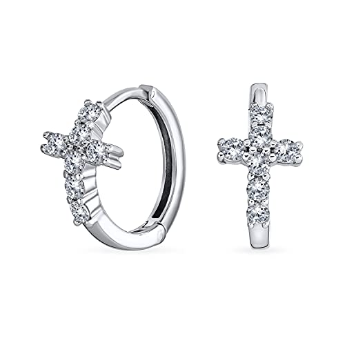 Spirituelle Kleine Religiöse Kpop Cz Kreuz Huggie Kleine Hoop Ohrringe Für Frauen Für Männer Pave Cubic Zirconia .925 Sterling Silber Spirituelle Kleine Religiöse Kpop Cz Kreuz Huggie Kleine Hoop Ohrringe Für Frauen Für Männer Pave Cubic Zirconia .925 Sterling Silber von Bling Jewelry