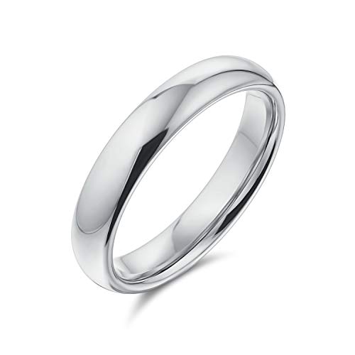 Unisex Einfacher Traditioneller Paar .925 Sterling Silber Kuppel Ehering Für Frauen Männer 4Mm Komfort Passform von Bling Jewelry