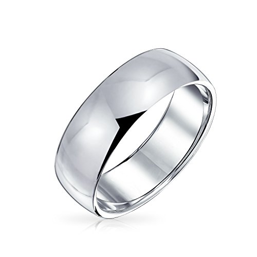 Unisex Einfacher Traditioneller Paar .925 Sterling Silber Kuppel Ehering Für Frauen Männer 6MM Komfort Passform von Bling Jewelry