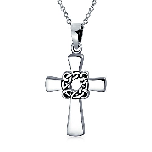 Viking Irish Himmlisch Knot Eternal Thorns Of Christ Cross Anhänger Halskette Für Frauen Für Männer .925 Sterling Silber 16 Zoll von Bling Jewelry