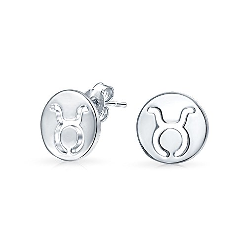 Kleine Einfache Runde Astrologie Stier Horoskop Sternzeichen Ohrstecker Für Teenager Für Frauen Sterling Silber 12 Geburtsmonat Zeichen von Bling Jewelry