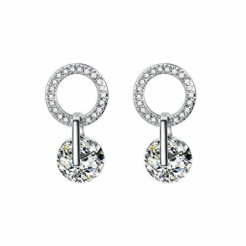 Bling Queen Versilberte Damen-Ohrringe mit Zirkonia, Silber von Bling Queen