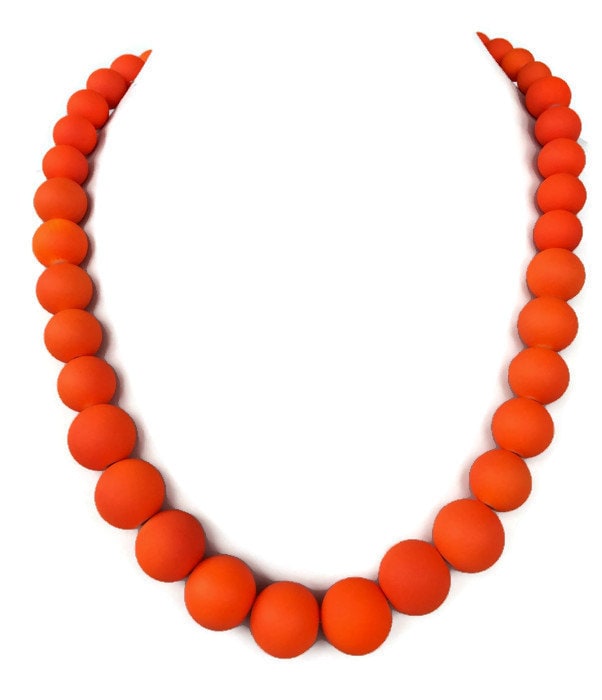 Neon Orange Schmuck - Sommer Halskette Trendige Neon Orange Schmuck - Sommer Halskette Trendige von Bling4AllSeasons