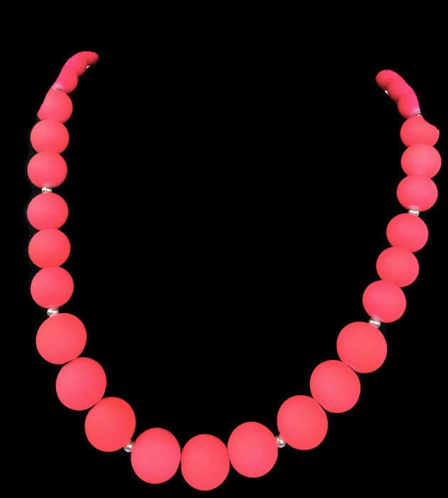 Neon Pink Schmuck - Sommerzeit Halskette Trendy Sommer-Schmuck Neon Pink Schmuck - Sommerzeit Halskette Trendy Sommer-Schmuck von Bling4AllSeasons