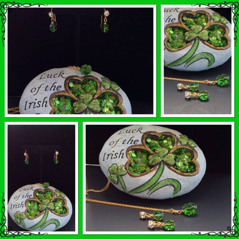 Shamrock Swarovski Ohrringe - Crystal St. Patricks Day Shamrock-Ohrringe, Schmuck Shamrock Swarovski Ohrringe - Crystal St. Patricks Day Shamrock-Ohrringe, Schmuck von Bling4AllSeasons
