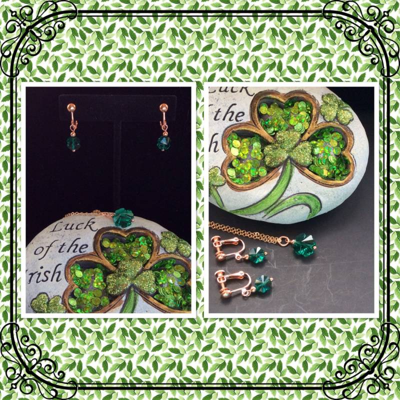 Shamrock Swarovski Ohrringe - Crystal St. Patricks Day Shamrock-Ohrringe, Schmuck Shamrock Swarovski Ohrringe - Crystal St. Patricks Day Shamrock-Ohrringe, Schmuck von Bling4AllSeasons