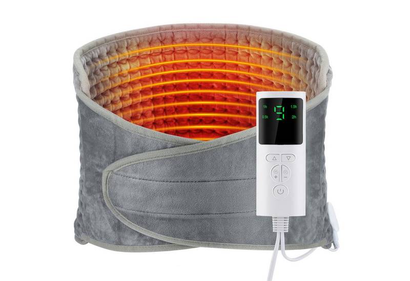 BlingBin Heizkissen Elektrisches Taille Beheiztes Kissen Mit LCD-Controller, 9 Heizstufen, 4 Timer-Einstellungen, Schnelles Aufheizen 1-tlg., 125*30cm, Wärmekissen mit Abschaltautomatik Für Rücken Bauch Schultern Bein von BlingBin