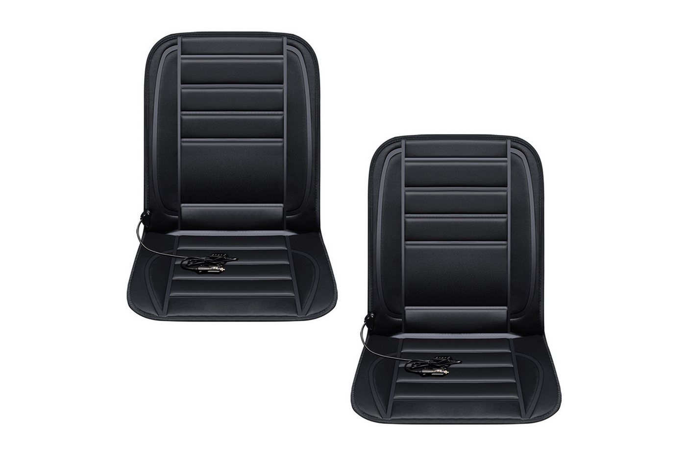 BlingBin Sitzheizkissen 12V Beheizbare Sitzauflage, Auto Sitzheizung Auflage, 1er Set 2-tlg., 2tlg, Winter-Autositzkissen mit durchgehender Rückenlehne für PKW, LKW, SUV von BlingBin