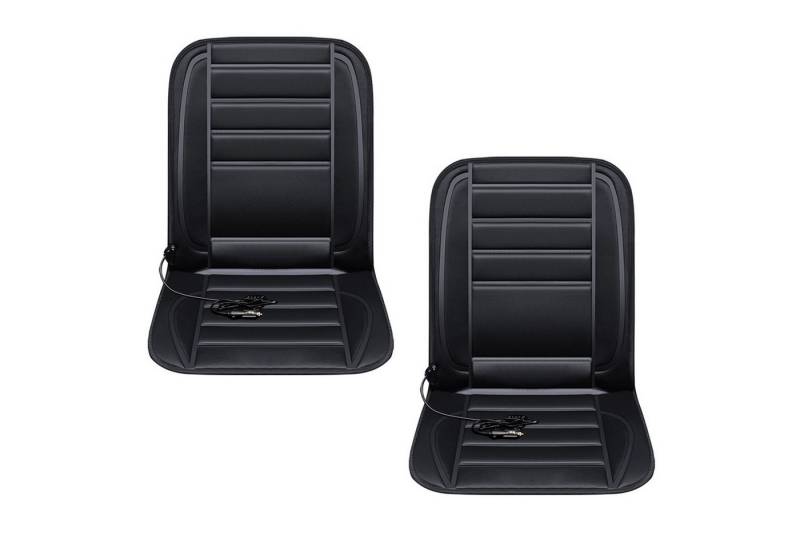 BlingBin Sitzheizkissen 12V Beheizbare Sitzauflage, Auto Sitzheizung Auflage, 1er Set 2-tlg., 2tlg, Winter-Autositzkissen mit durchgehender Rückenlehne für PKW, LKW, SUV von BlingBin
