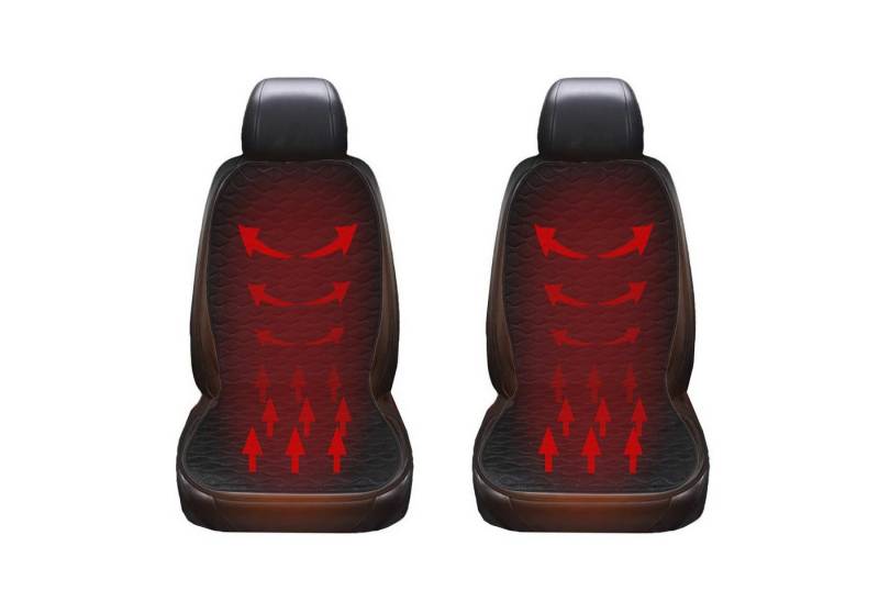 BlingBin Sitzheizkissen Auto Sitzheizung 12V 2 Heizstufen beheizbare Sitzauflage PKW universal, 2 Stück 2-tlg., 2pcs, Autositzheizung von BlingBin