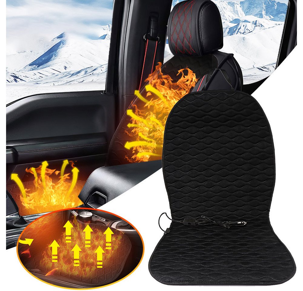 BlingBin Sitzheizkissen Auto Sitzheizung 12V 2 Heizstufen beheizbare Sitzauflage PKW universal, 1er Set 1-tlg., 1pcs, Autositzheizung von BlingBin