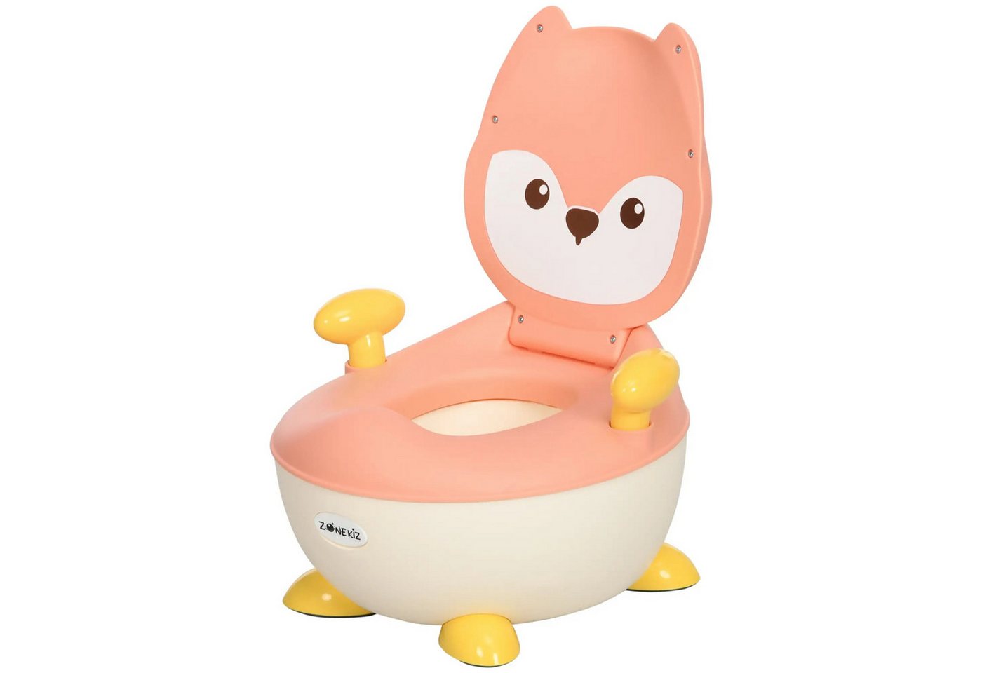 BlingBin Toilettentrainer Kinder Töpfchen Kindertoilette Toilettensitz für Töpfchentraining, (1er Set, 1-tlg), Fuchs-Design,mit Rückenlehne Abnehmbarem Topf Griff von BlingBin