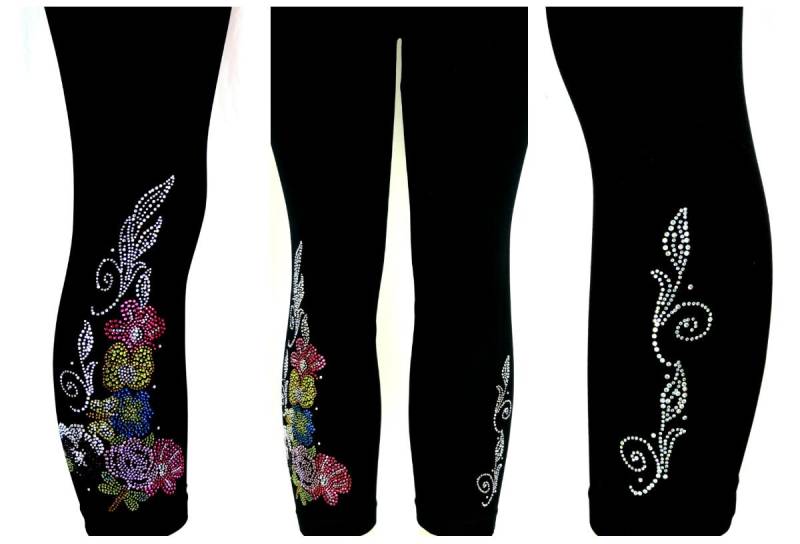 Plus Größe Capri Länge Leggings Verschönert Strass Libelle Schmetterling Floral Design Plus Größe Capri Länge Leggings Verschönert Strass Libelle Schmetterling Floral Design von BlingBlingFashions