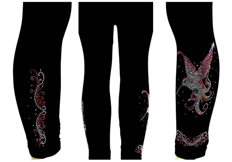 Plus Größe Verziert in Voller Länge Leggins Strass Frühling-Ostern-Rosa Kolibri-Wirbel-Design Plus Größe Verziert in Voller Länge Leggins Strass Frühling-Ostern-Rosa Kolibri-Wirbel-Design von BlingBlingFashions