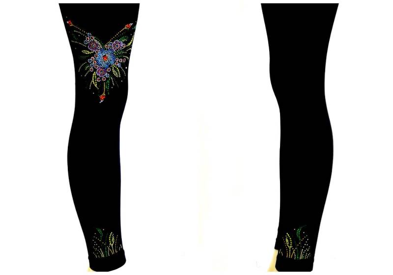 Plus Größe in Voller Länge Leggings Verziert Strass Ostern Frühling Blumen-Bouquet-Design Plus Größe in Voller Länge Leggings Verziert Strass Ostern Frühling Blumen-Bouquet-Design von BlingBlingFashions