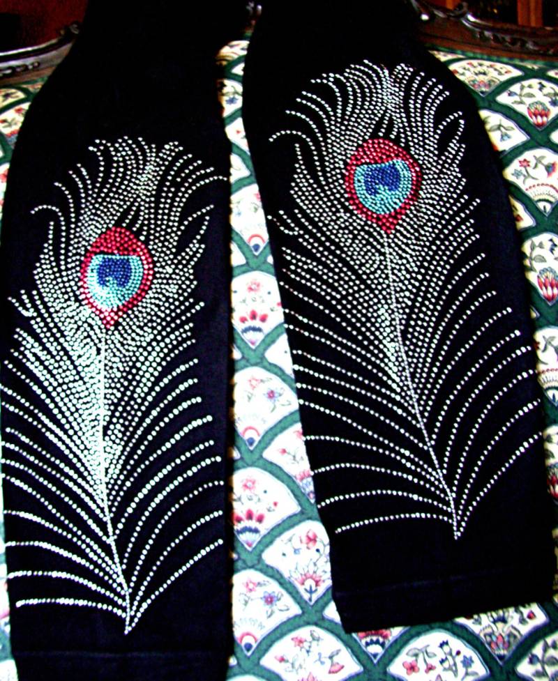 Plus Size Leggings Verschönert Silber Rot Ohrstecker Pfau Feder Design Plus Size Leggings Verschönert Silber Rot Ohrstecker Pfau Feder Design von BlingBlingFashions