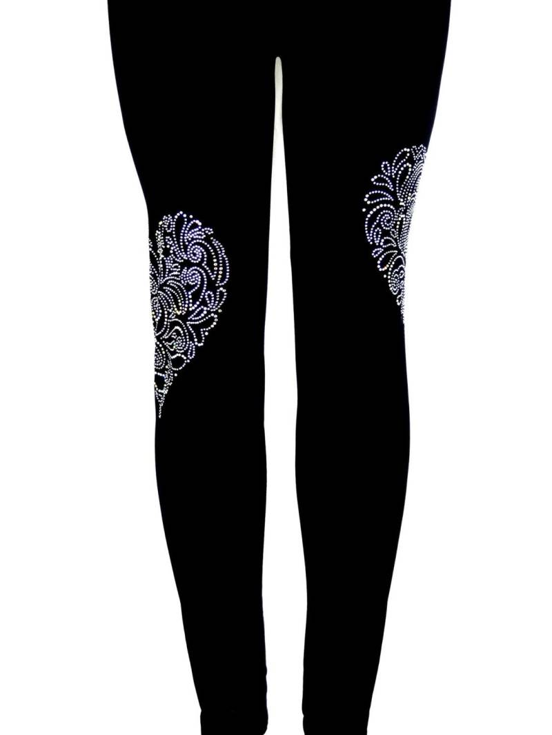 Plus Size Volle Länge Leggings Verschönert Auf Beiden Oberschenkeln Aurora Borialis Irisierend Ab Strass Herz Plus Size Volle Länge Leggings Verschönert Auf Beiden Oberschenkeln Aurora Borialis Irisierend Ab Strass Herz von BlingBlingFashions