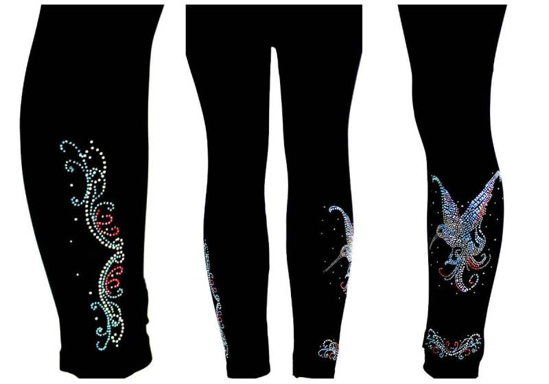 Regelmäßige Größe in Voller Länge Leggings Verziert Strass Frühling-Ostern-Kolibri-Wirbel-Design Regelmäßige Größe in Voller Länge Leggings Verziert Strass Frühling-Ostern-Kolibri-Wirbel-Design von BlingBlingFashions