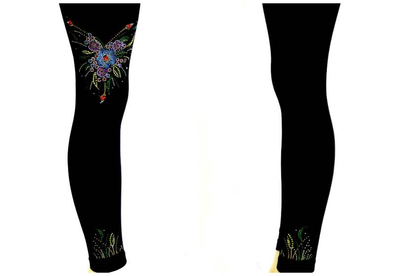Regelmäßige Größe in Voller Länge Leggings Verziert Strass Ostern Frühling Blumen-Bouquet-Design Regelmäßige Größe in Voller Länge Leggings Verziert Strass Ostern Frühling Blumen-Bouquet-Design von BlingBlingFashions