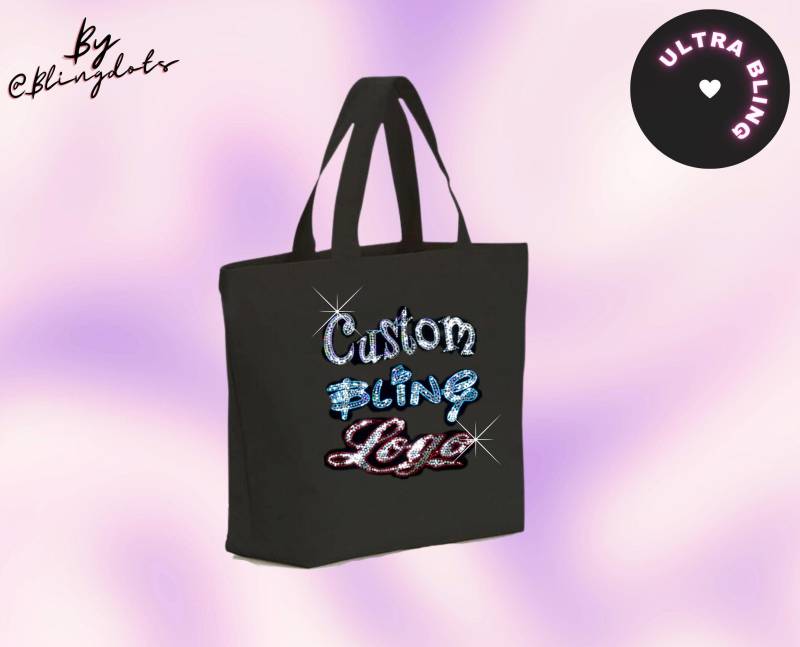 Personalisierte Einkaufstasche Mit Pailletten-Logo - Glitzer-strandtasche Taschen Monogramm Personalisierte Einkaufstasche Mit Pailletten-Logo - Glitzer-strandtasche Taschen Monogramm von BlingDots