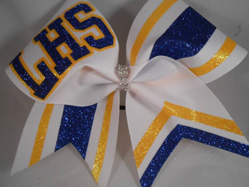 Benutzerdefinierter Cheer Bow - Schule Bows Glitter Team Buchstaben/Farben Von Blingitoncheerbowz Benutzerdefinierter Cheer Bow - Schule Bows Glitter Team Buchstaben/Farben Von Blingitoncheerbowz von BlingItOnCheerBowz