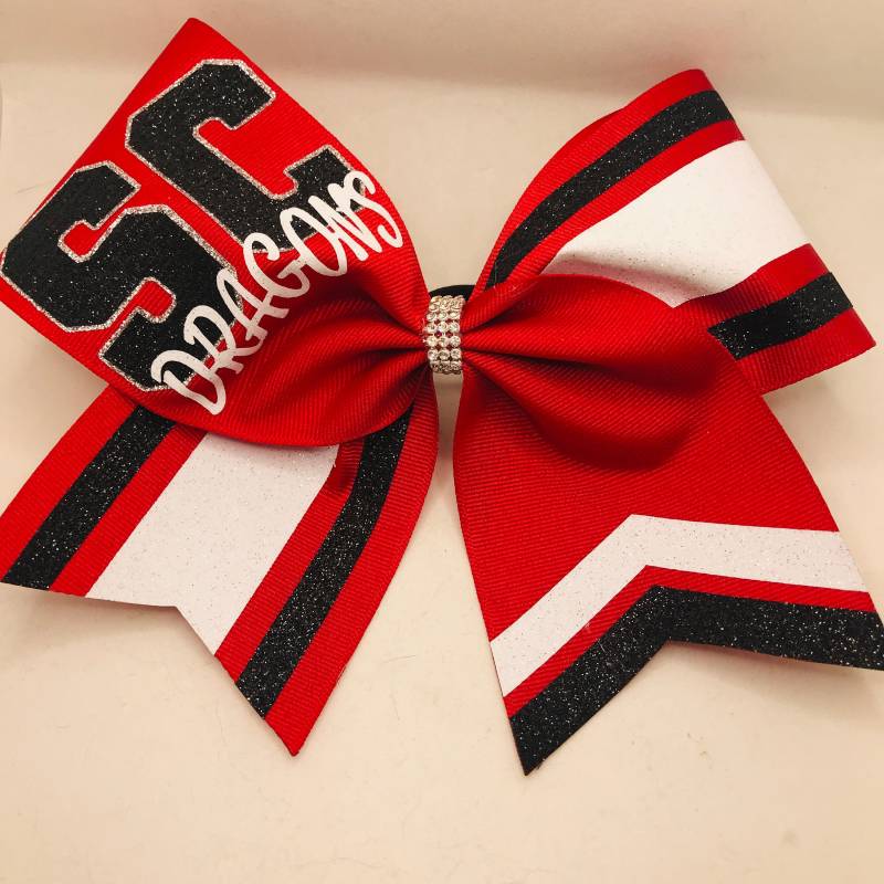Cheer Bow Custom Nur Für Ihr Schulteam Buchstaben/Farben Team Von Blingitoncheerbowz Rot Schwarz Weiß Silber Blingitoncheerbowz Cheer Bow Custom Nur Für Ihr Schulteam Buchstaben/Farben Team Von Blingitoncheerbowz Rot Schwarz Weiß Silber Blingitoncheerbowz von BlingItOnCheerBowz