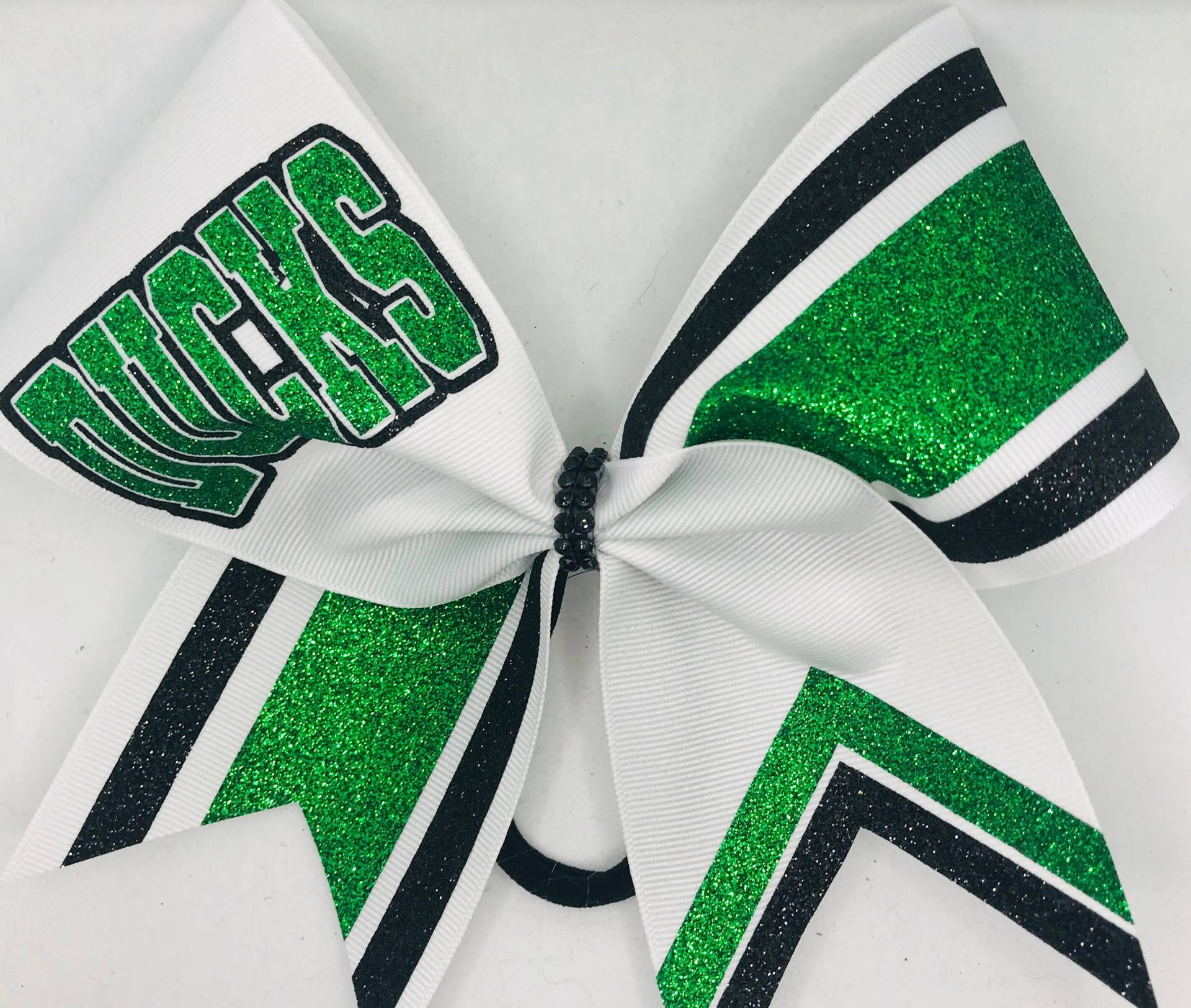 Cheer Bow Kelly Grün Weiß Schwarz Schule Custom - Ihre Farben Ihre Buchstaben Oder Mascot Mit Beliebigen Farbband Und Glitzer Hergestellt Cheer Bow Kelly Grün Weiß Schwarz Schule Custom - Ihre Farben Ihre Buchstaben Oder Mascot Mit Beliebigen Farbband Und Glitzer Hergestellt von BlingItOnCheerBowz