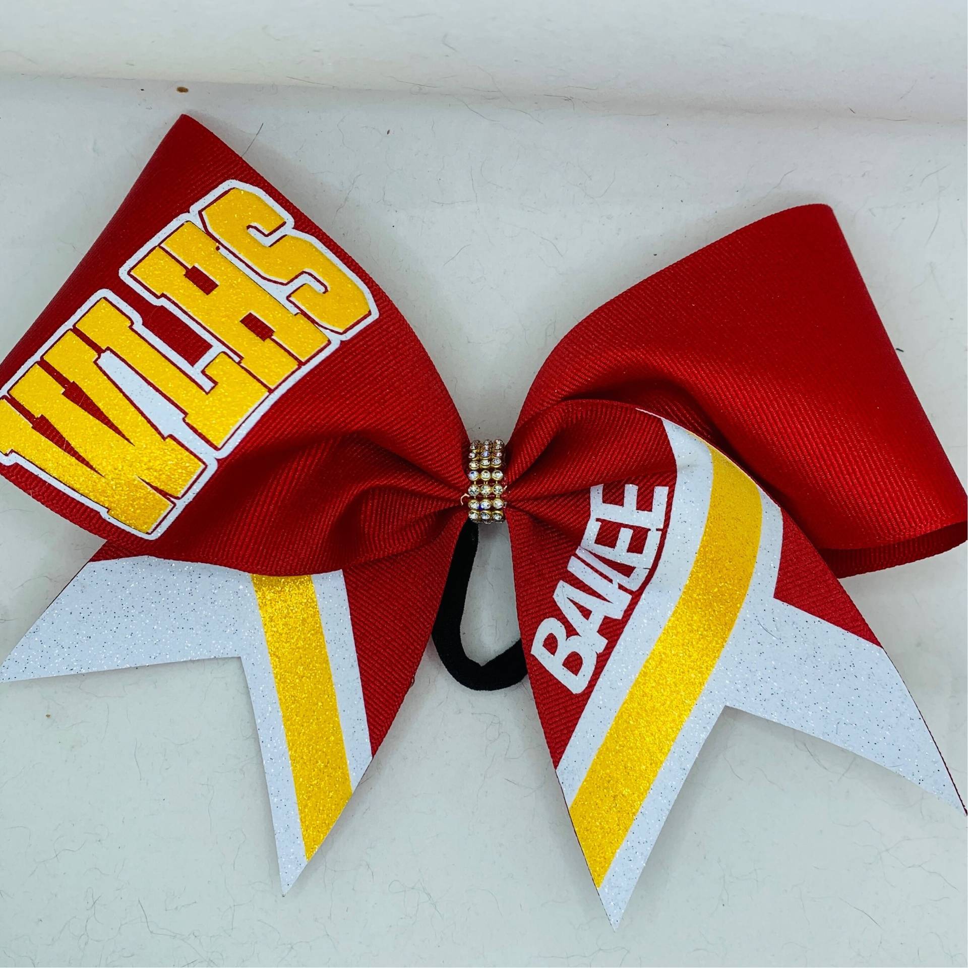 Cheer Bow Rot Athletisch Gelb Weiß Individuell Angefertigt Mit Ihrer Schule Und Namen Team Bögen Alle Farben/Schrift Cheer Bow Rot Athletisch Gelb Weiß Individuell Angefertigt Mit Ihrer Schule Und Namen Team Bögen Alle Farben/Schrift von BlingItOnCheerBowz